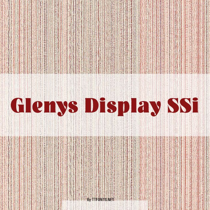 Glenys Display SSi example